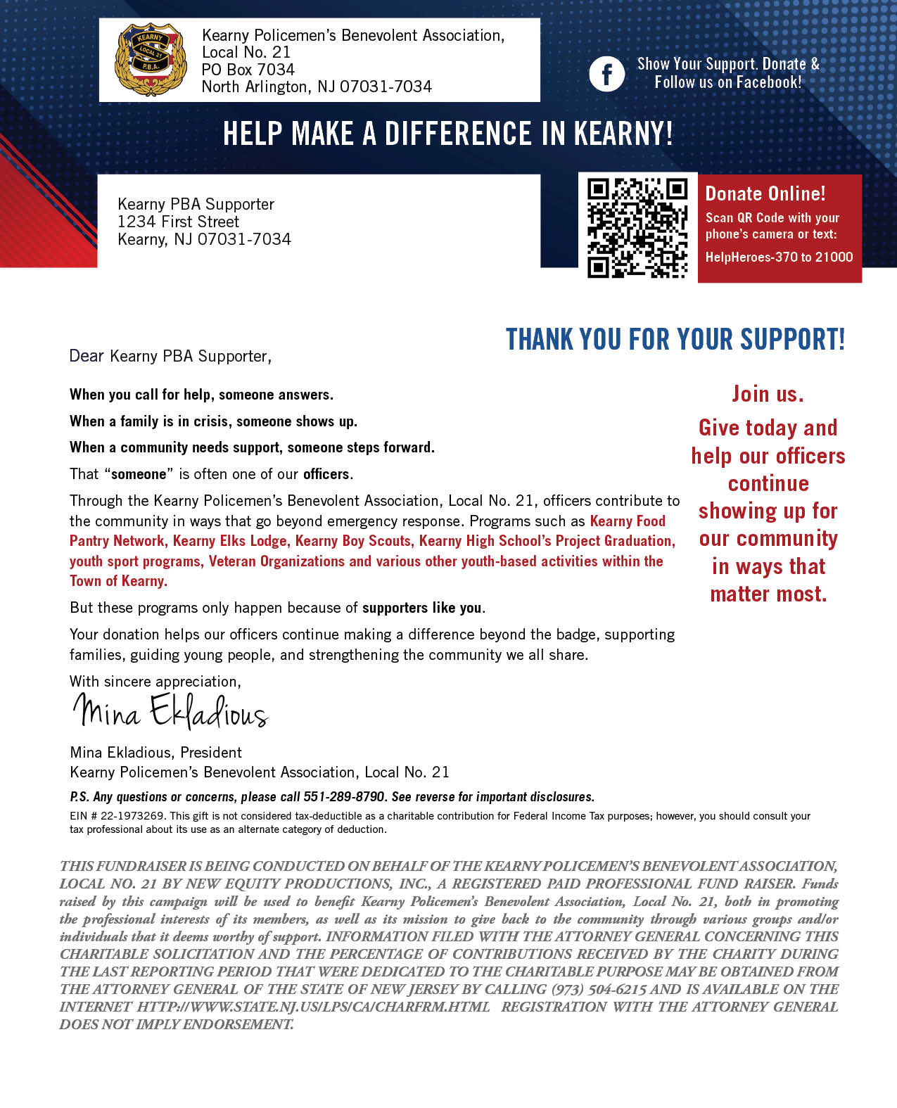 Donation Letter